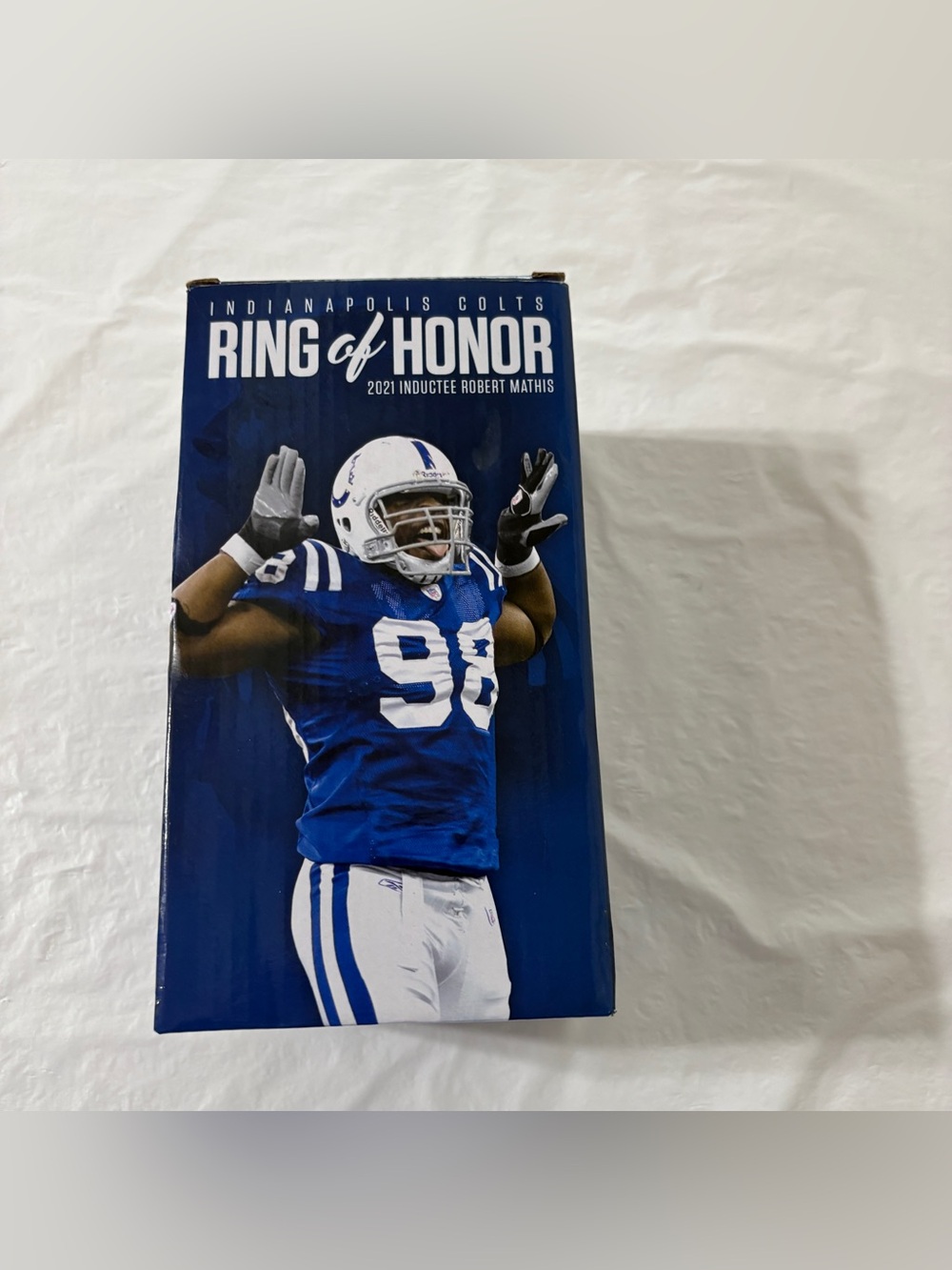 Indianapolis Colts 2021 Ring Of Honor Robert Mathis #98 Bobblehead